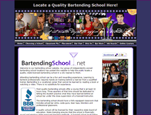 Tablet Screenshot of bartendingschool.net
